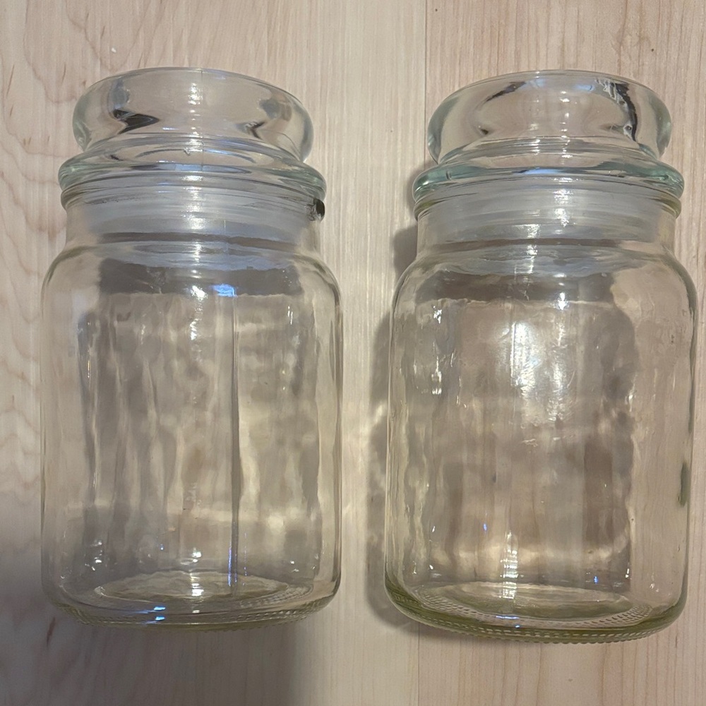 Yankee Candle Clear Glass Storage Jars - Set of 2